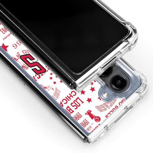 NBA Chicago Bulls Historic Blast Galaxy Z Fold5 5G Clear Case