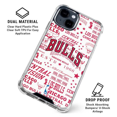 NBA Chicago Bulls Historic Blast iPhone 15 Clear Case