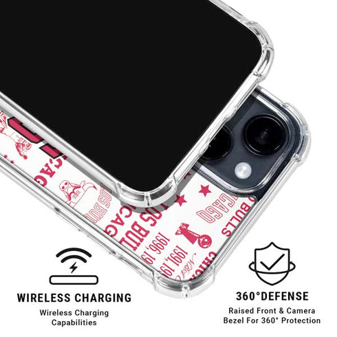 NBA Chicago Bulls Historic Blast iPhone 15 Clear Case
