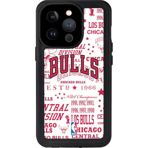 NBA Chicago Bulls Historic Blast iPhone 15 Pro Waterproof Case