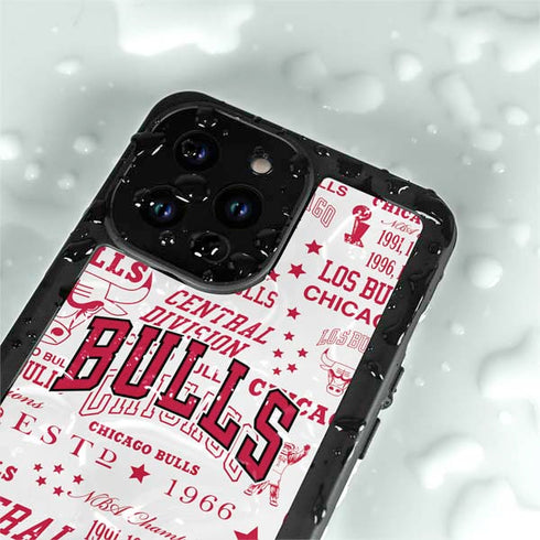 NBA Chicago Bulls Historic Blast iPhone 15 Pro Waterproof Case