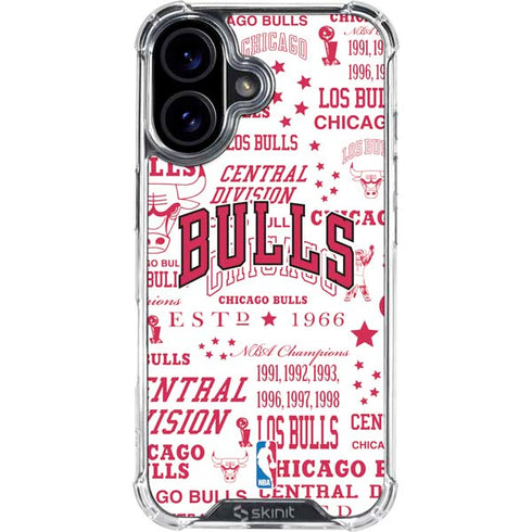 NBA Chicago Bulls Historic Blast iPhone 16 Clear Case