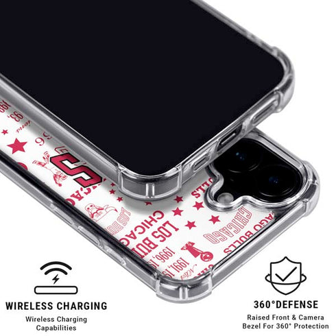NBA Chicago Bulls Historic Blast iPhone 16 Plus Clear Case