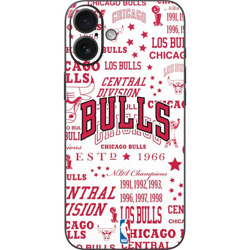NBA Chicago Bulls Historic Blast iPhone 16 Plus Skin