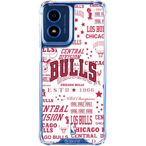NBA Chicago Bulls Historic Blast Moto G 5G (2024) Clear Case