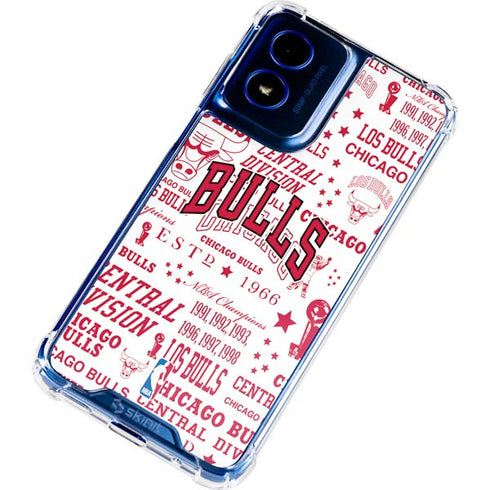 NBA Chicago Bulls Historic Blast Moto G 5G (2024) Clear Case