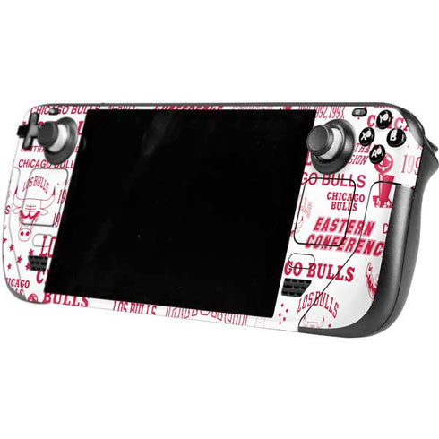 NBA Chicago Bulls Historic Blast Steam Deck Handheld Gaming Computer OLED Skin