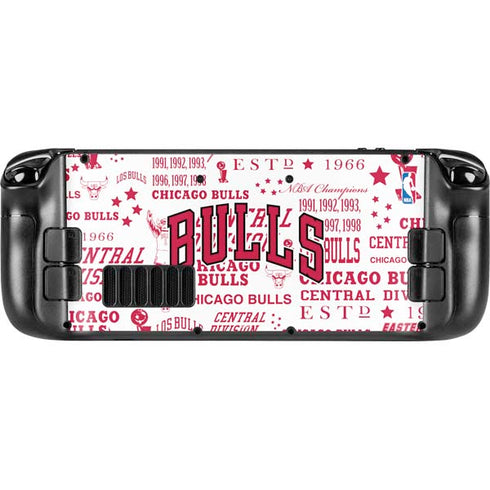 NBA Chicago Bulls Historic Blast Steam Deck Handheld Gaming Computer OLED Skin