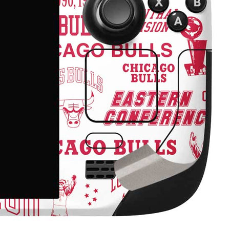 NBA Chicago Bulls Historic Blast Steam Deck Handheld Gaming Computer OLED Skin