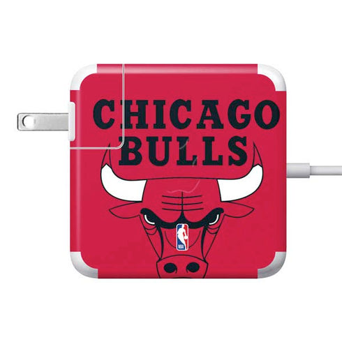 NBA Chicago Bulls Large Logo 85W Power Adapter (15 and 17 inch MacBook Pro Charger) Skin