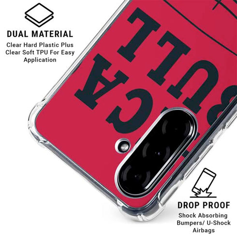 NBA Chicago Bulls Large Logo Galaxy A36 5G Clear Case
