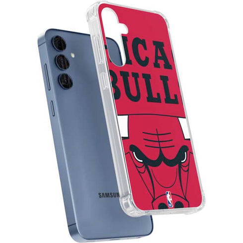 NBA Chicago Bulls Large Logo Galaxy A55 5G Clear Case