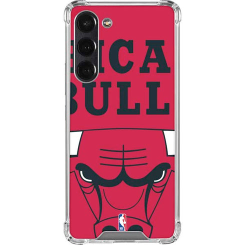NBA Chicago Bulls Large Logo Galaxy S24 FE Clear Case