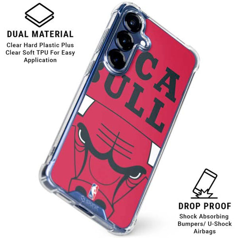NBA Chicago Bulls Large Logo Galaxy S25 Clear Case