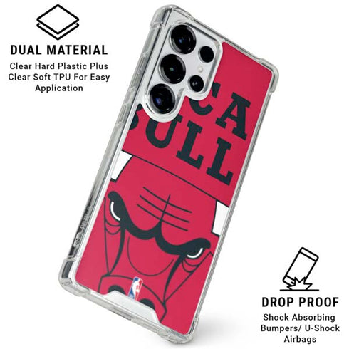 NBA Chicago Bulls Large Logo Galaxy S25 Ultra Clear Case