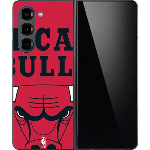NBA Chicago Bulls Large Logo Galaxy Z Fold5 5G Skin