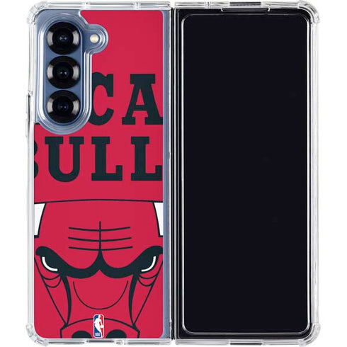 NBA Chicago Bulls Large Logo Galaxy Z Fold6 Clear Case