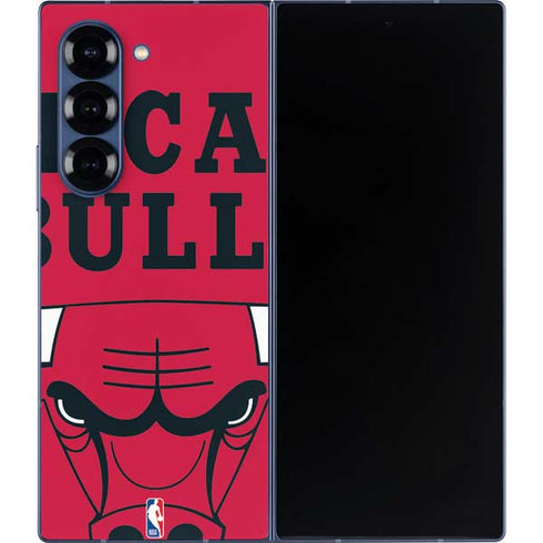 NBA Chicago Bulls Large Logo Galaxy Z Fold6 Skin