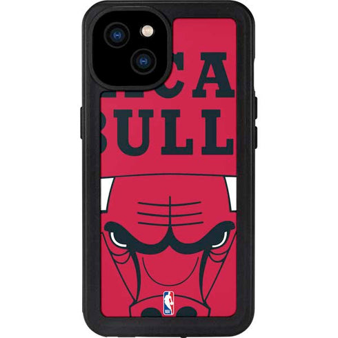 NBA Chicago Bulls Large Logo iPhone 15 Plus Waterproof Case