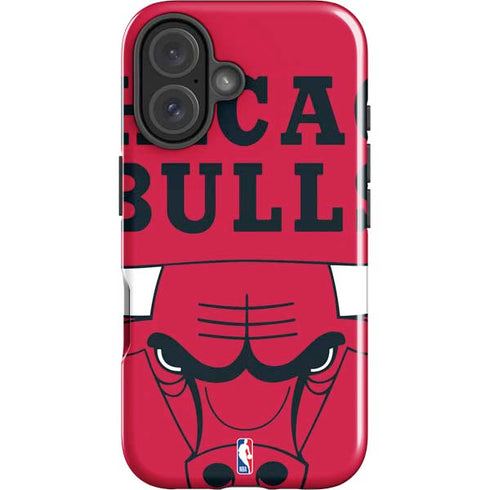 NBA Chicago Bulls Large Logo iPhone 16 Plus Impact Case