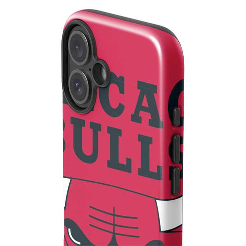 NBA Chicago Bulls Large Logo iPhone 16 Plus Impact Case