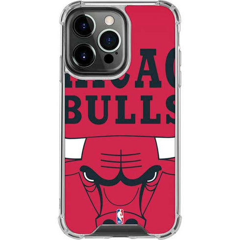 NBA Chicago Bulls Large Logo iPhone 16 Pro Clear Case
