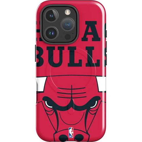 NBA Chicago Bulls Large Logo iPhone 16 Pro Magsafe Impact Case