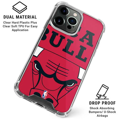 NBA Chicago Bulls Large Logo iPhone 16 Pro Max Clear Case