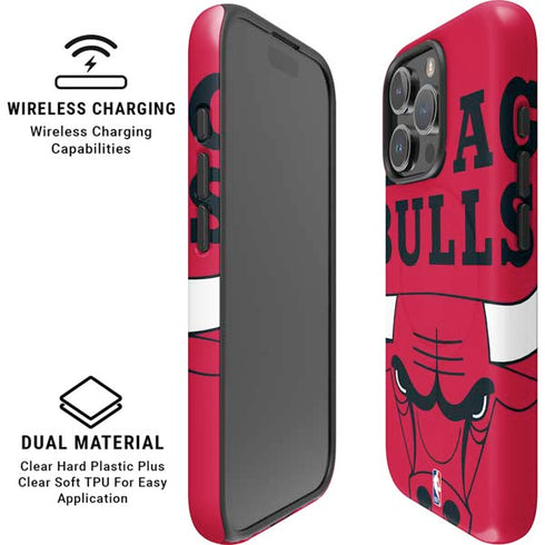 NBA Chicago Bulls Large Logo iPhone 16 Pro Max Magsafe Impact Case