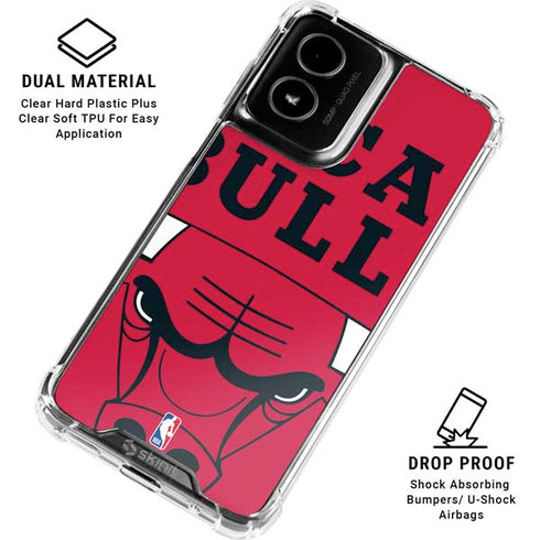 NBA Chicago Bulls Large Logo Moto G Power 5G (2024) Clear Case