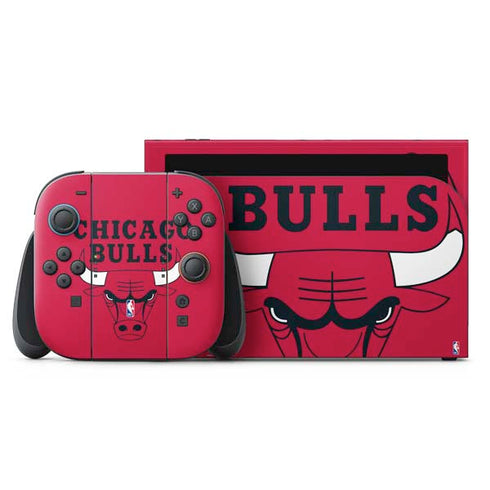 NBA Chicago Bulls Large Logo Nintendo Skins