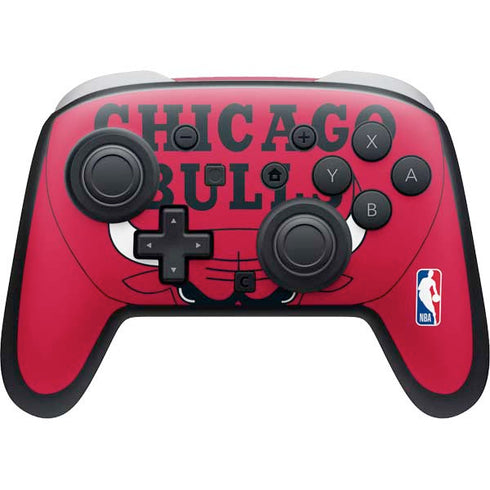 NBA Chicago Bulls Large Logo Nintendo Switch 2 (2025) Pro Controller Skin