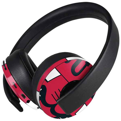 NBA Chicago Bulls Large Logo PlayStation 4 Gold Wireless Headset Skin