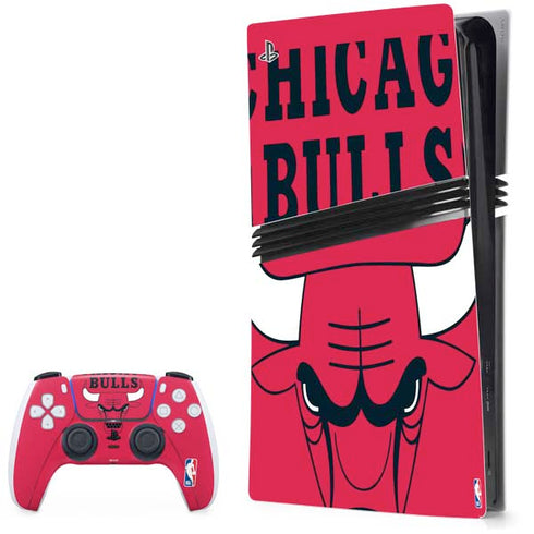 NBA Chicago Bulls Large Logo PS5 Pro Bundle Skin