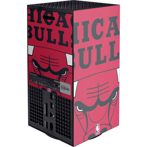 NBA Chicago Bulls Large Logo XBox Series X Digital Edition Console Skin