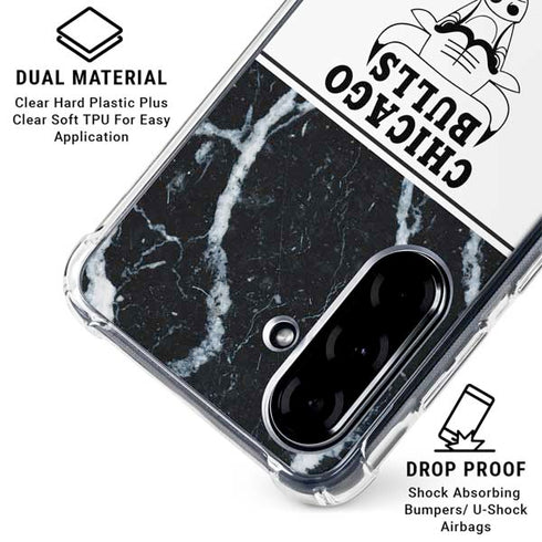NBA Chicago Bulls Marble Galaxy A36 5G Clear Case
