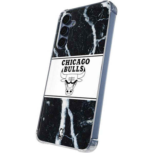 NBA Chicago Bulls Marble Galaxy A55 5G Clear Case
