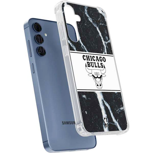 NBA Chicago Bulls Marble Galaxy A55 5G Clear Case