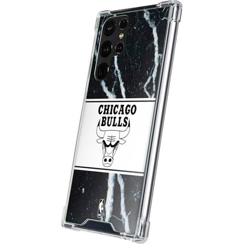 NBA Chicago Bulls Marble Galaxy S23 Ultra Clear Case