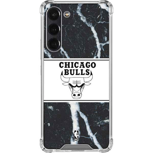 NBA Chicago Bulls Marble Galaxy S24 FE Clear Case