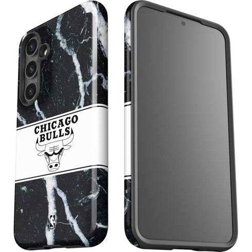 NBA Chicago Bulls Marble Galaxy S25 Plus Impact Case