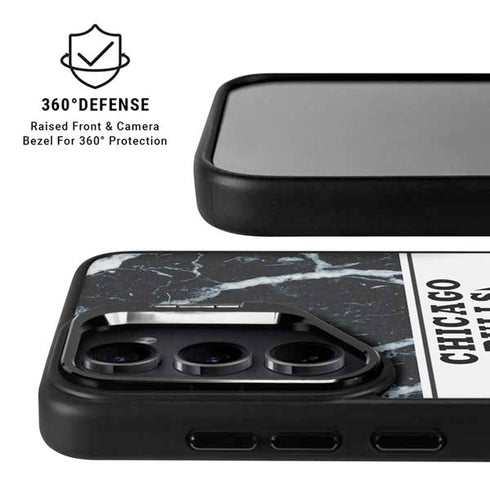 NBA Chicago Bulls Marble Galaxy S25 Plus Kickstand Case