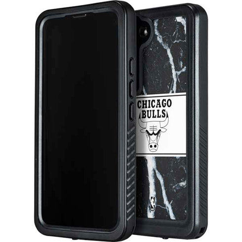 NBA Chicago Bulls Marble Galaxy S24 Plus Waterproof Case