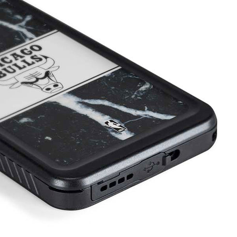 NBA Chicago Bulls Marble Galaxy S24 Plus Waterproof Case