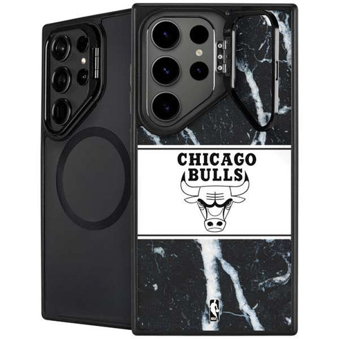 NBA Chicago Bulls Marble Galaxy S25 Ultra Kickstand Case