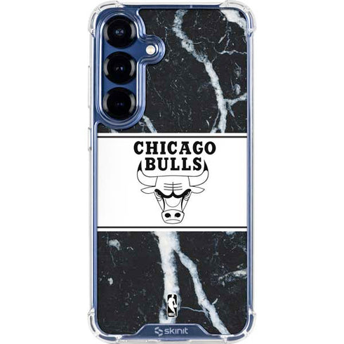 NBA Chicago Bulls Marble Galaxy S25 Plus Clear Case