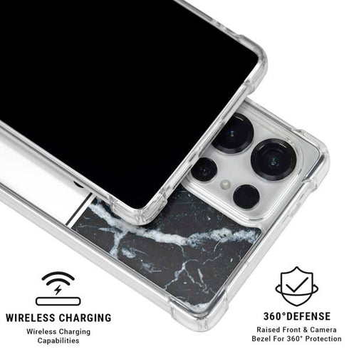 NBA Chicago Bulls Marble Galaxy S25 Ultra Clear Case