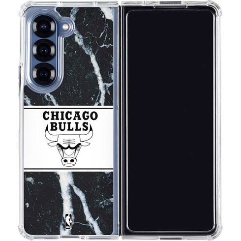 NBA Chicago Bulls Marble Galaxy Z Fold6 Clear Case