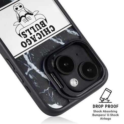 NBA Chicago Bulls Marble iPhone 13 Kickstand Case