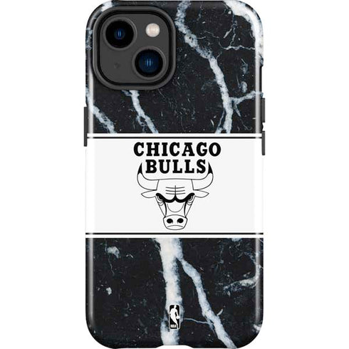 NBA Chicago Bulls Marble iPhone 15 Impact Case